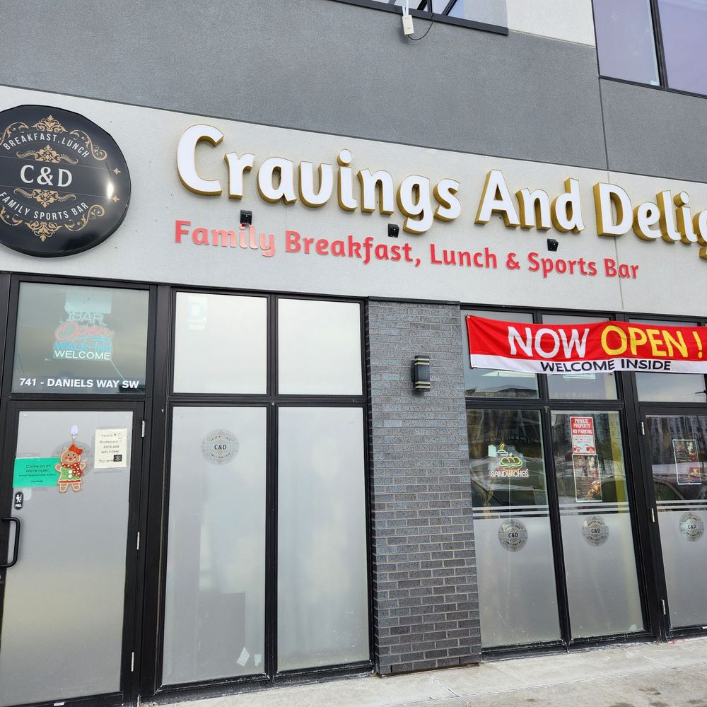 Cravings And Delight - The outside of the restaurant. Once you see this you've arrived. - Breakfast & Brunch Near Me - Edmonton, Alberta Cravings And Delight - The outside of the restaurant. Once you see this you've arrived. - Breakfast & Brunch Near Me - Edmonton, Alberta