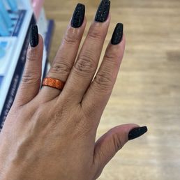 Halloween nails with spiderwebs Halloween nails with spiderwebs