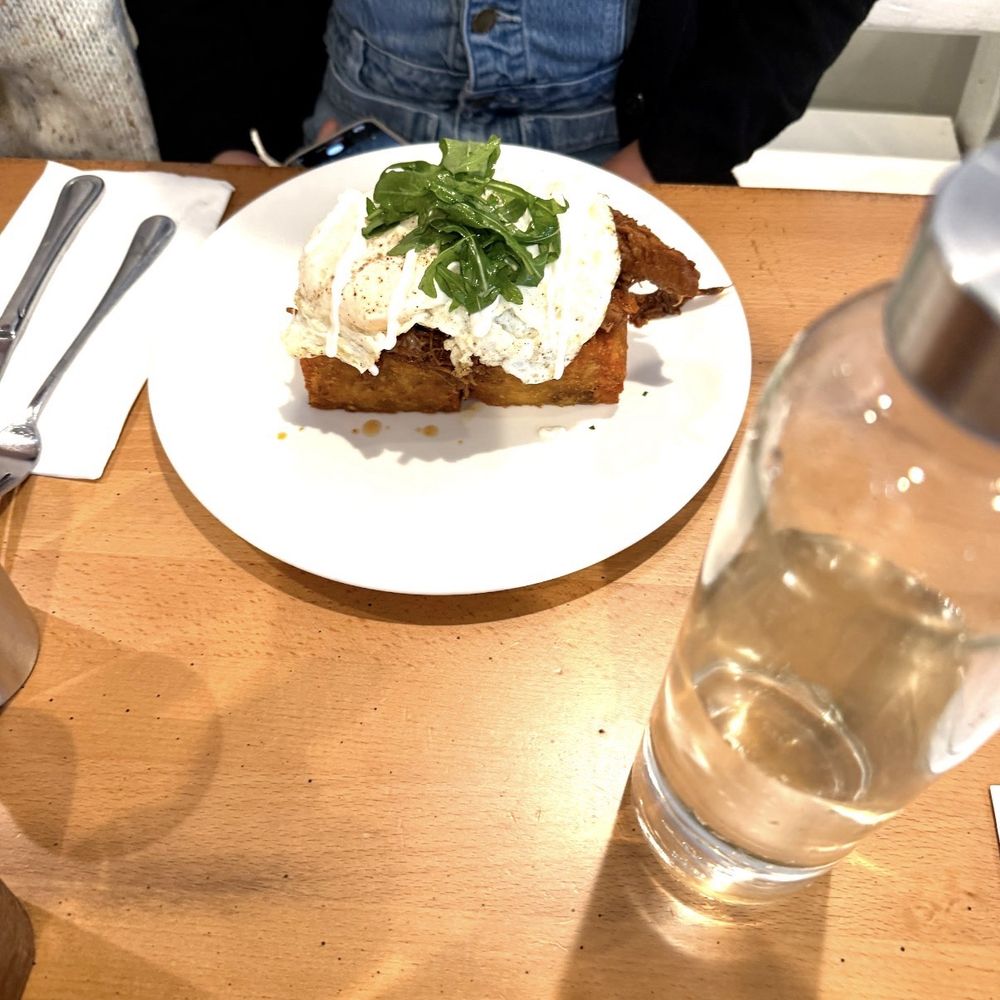 Poppy + Rose - Pulled pork on a brick of hash browns - Breakfast & Brunch Near Me - Los Angeles, California