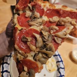 Pepperoni and mushroom