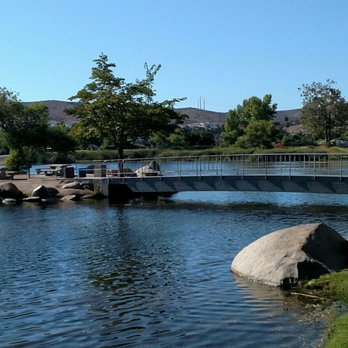 Santee Lakes Recreation Preserve - Bridge to a picnic island on a lake - Parks Near Me - Santee, California Santee Lakes Recreation Preserve - Bridge to a picnic island on a lake - Parks Near Me - Santee, California