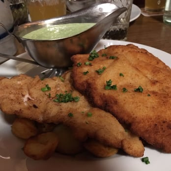 Zum Eichkatzerl - Schnitzel with green sauce - German Near Me - Frankfurt, HE