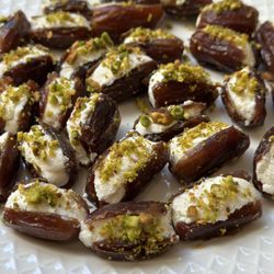 Thyme & Chives Catering Service - Goat Cheese Dates with Pistachio