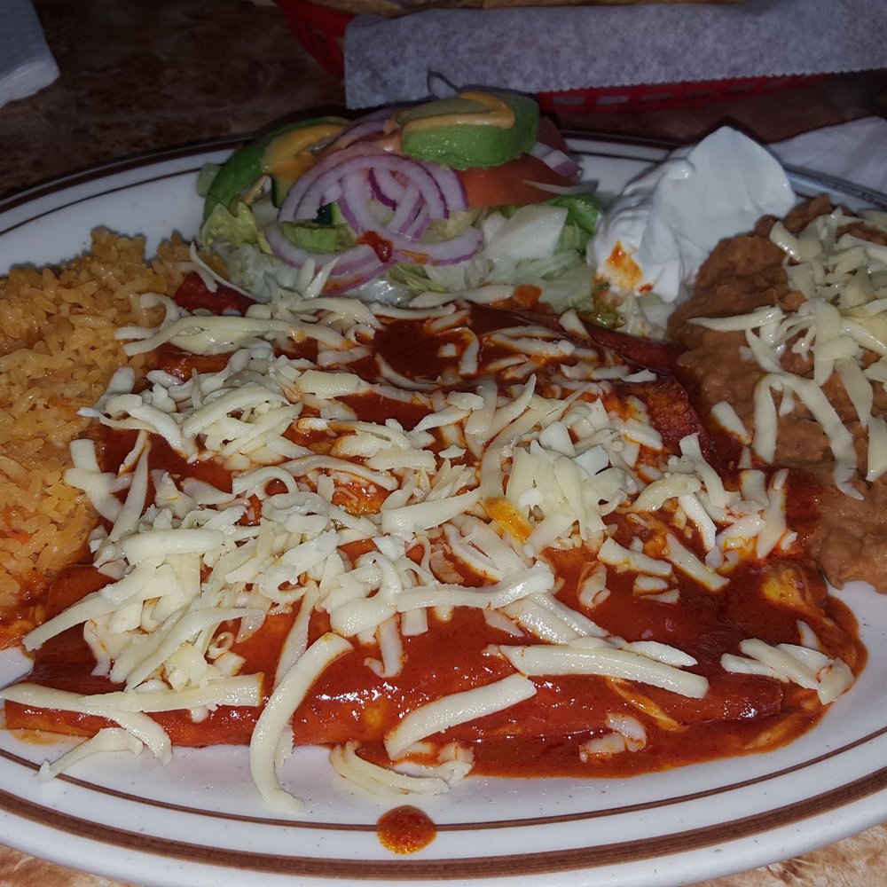 La Cecina - Enchiladas with ranchero sauce - Mexican Near Me - Dyer, Indiana