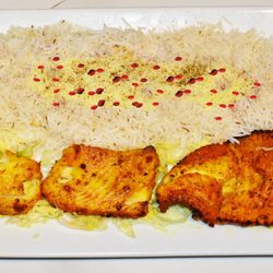 Krave Eatery - Fish Kabob Platter