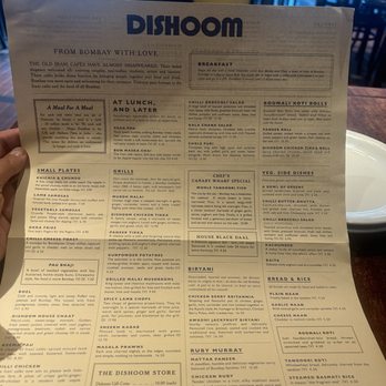 Dishoom Canary Wharf - Menu - Indian Near Me - London, XGL
