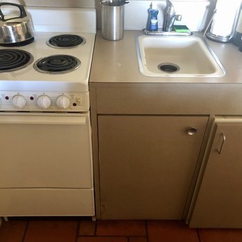 Bahia Resort Hotel - Dated appliances - that door on the lower right is the refrigerator. - San Diego, CA