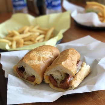 Hungry Hound - Linguica Sausage Sandwich w/ Fries. - American Near Me - Santa Clara, California Hungry Hound - Linguica Sausage Sandwich w/ Fries. - American Near Me - Santa Clara, California