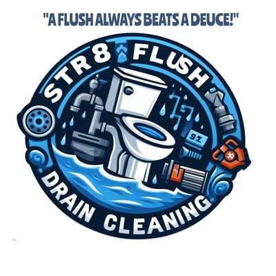 Str8 Flush Drain Cleaning Logo