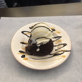 Coffee Factory - Dry chocolate lava cake... guess that's why they have to put such a large scoop of ice cream on it... - Desserts Near Me - Flushing, New York Coffee Factory - Dry chocolate lava cake... guess that's why they have to put such a large scoop of ice cream on it... - Desserts Near Me - Flushing, New York