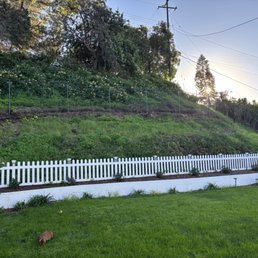 Black 6ft Chainlink fence built by Alfha on the upper hill Black 6ft Chainlink fence built by Alfha on the upper hill