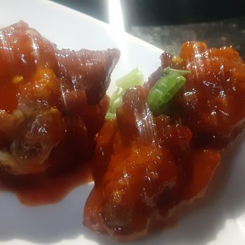 Benihana - Encino - The best hot wings ever! Three kinds, spicy, salt and pepper, and teriyaki. These are spicy - Sushi Bars Near Me - Encino, California