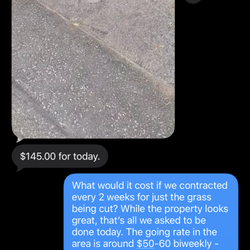J & M Lawn Care/ Painting - Questions about rate, unprofessionalisn