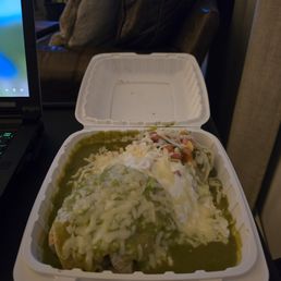 Chile Verde super burrito Mojado. The true belly bomb!