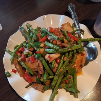Hunan Bistro - Twice cooked pork with green beans - Chinese Near Me - Houston, Texas Hunan Bistro - Twice cooked pork with green beans - Chinese Near Me - Houston, Texas