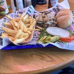 Mushroom Swiss burger