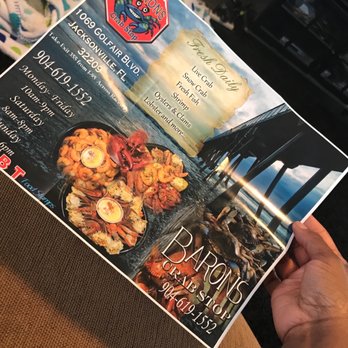 Barons Crab Stop - Menu - Seafood Near Me - Jacksonville, Florida