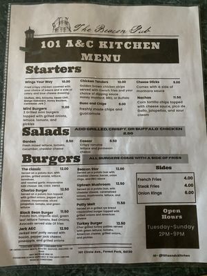 Menu photo 4 The Beacon Pub Forest Park, IL