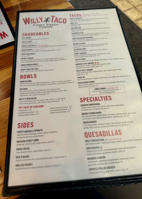 Menu photo 6 Willy Taco - Feed & Seed Greenville, SC Menu photo 6 Willy Taco - Feed & Seed Greenville, SC