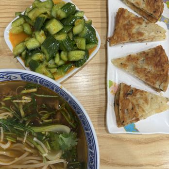 1919 Lanzhou Beef Noodle - Cucumber and green onion pancake - Chinese Near Me - Arcadia, California
