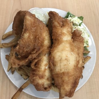 Barking Forest Eatery and Pub - 2 piece Fish and chips with coleslaw - Breakfast & Brunch Near Me - Lambton Shores, Ontario Barking Forest Eatery and Pub - 2 piece Fish and chips with coleslaw - Breakfast & Brunch Near Me - Lambton Shores, Ontario