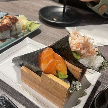 Sushi Pro - Salmon and California Crab Hand Roll - Japanese Near Me - San Jose, California Sushi Pro - Salmon and California Crab Hand Roll - Japanese Near Me - San Jose, California