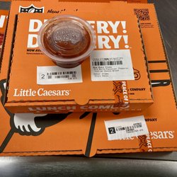 Little Caesars - Extra sauce is .99 cents and is yummy with the Italian cheesy bread.