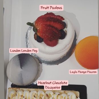 miFLAVOUR - Fruit Pavlova, Mango and London Fog Macaron, Hazelnut Chocolate Dacquoise - Bakeries Near Me - Spokane, Washington miFLAVOUR - Fruit Pavlova, Mango and London Fog Macaron, Hazelnut Chocolate Dacquoise - Bakeries Near Me - Spokane, Washington