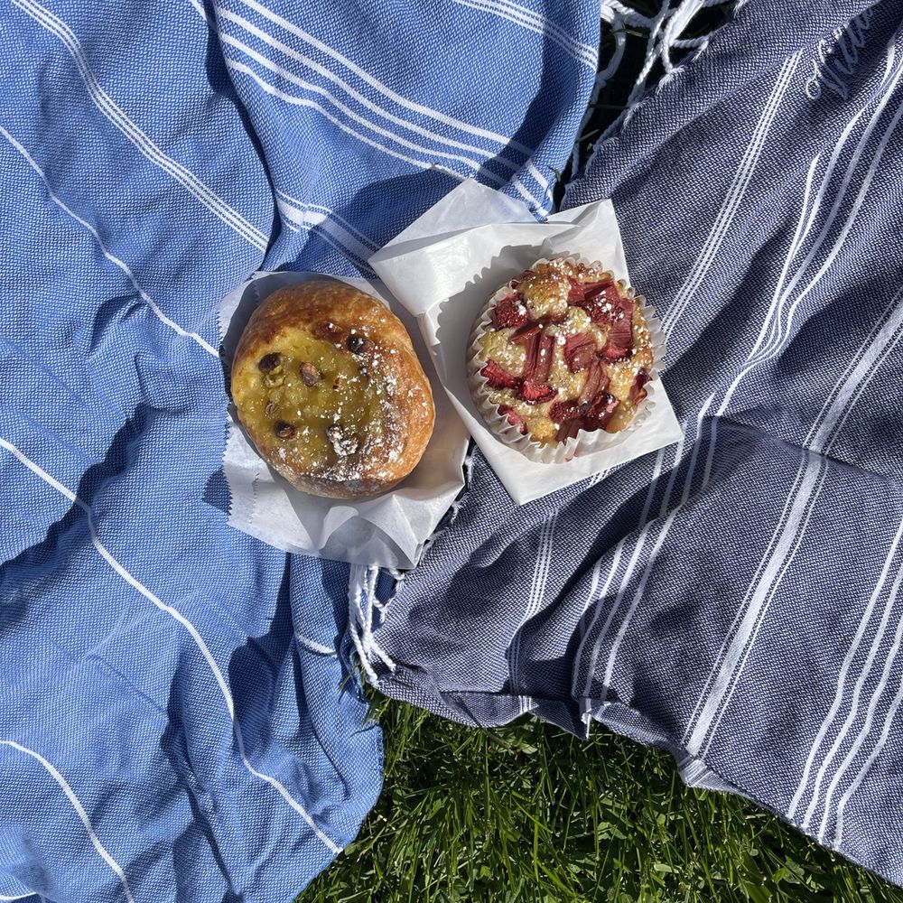 Norimoto Bakery - Strawberry and rhubarb ricotta cake and the yuzu lemon danish with pistachios - Bakeries Near Me - Portland, Maine Norimoto Bakery - Strawberry and rhubarb ricotta cake and the yuzu lemon danish with pistachios - Bakeries Near Me - Portland, Maine