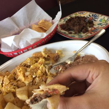 Hilda's Kitchen - Migas with barbacoa! Yum! - Cafes Near Me - Ennis, Texas