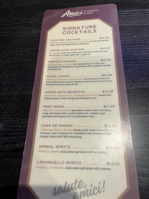 Menu photo 1 Amici Pizzeria & Bar Reno, NV