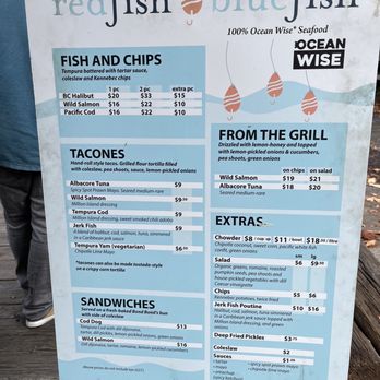 Red Fish Blue Fish - Menu - Fish & Chips Near Me - Victoria, British Columbia Red Fish Blue Fish - Menu - Fish & Chips Near Me - Victoria, British Columbia