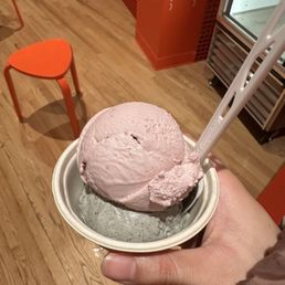 Roasted Strawberry, Black Sesame, Split Scoop