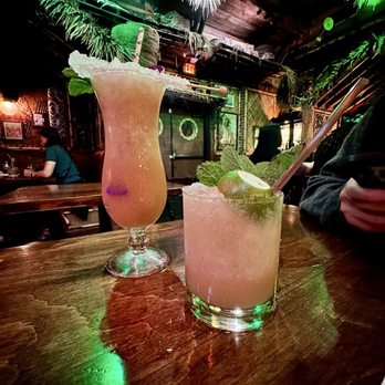Dr. Funk - Mai Tai (short) and the Funky grog (tall)... these were stiff drinks! - Tiki Bars Near Me - San Jose, California Dr. Funk - Mai Tai (short) and the Funky grog (tall)... these were stiff drinks! - Tiki Bars Near Me - San Jose, California