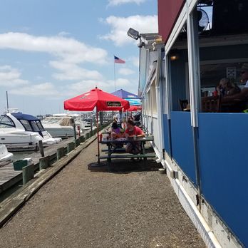 Aqua - COVID tables behind the building - Seafood Near Me - Clinton, Connecticut