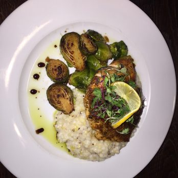 Turners - Blackened Salmon with course grits Turners - New American Near Me - Leesburg, Florida Turners - Blackened Salmon with course grits Turners - New American Near Me - Leesburg, Florida