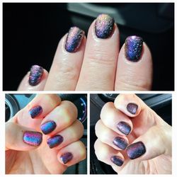 Urban Hippie Nail Lounge - Chrome polish w/texture Created by Darianne.