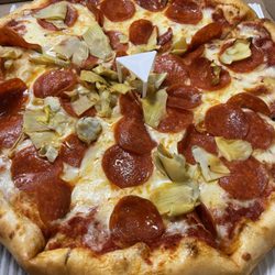 Wall Street Pizza - Peppeproni Pizza with artichokes