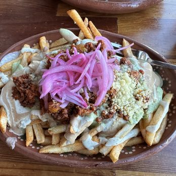 Mis Tacones - Papas Nachos Al Pastor - Vegan Near Me - Portland, Oregon Mis Tacones - Papas Nachos Al Pastor - Vegan Near Me - Portland, Oregon