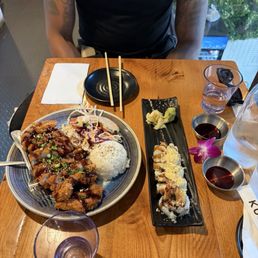 $33 total- $30 for $14 Groupon used- $10 crunch roll- $20 chicken k plate dinner $33 total- $30 for $14 Groupon used- $10 crunch roll- $20 chicken k plate dinner