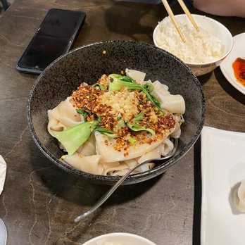 Uncle Zhou - Dial Oil Hand Drawn Wide Noodle - Chinese Near Me - Plano, Texas Uncle Zhou - Dial Oil Hand Drawn Wide Noodle - Chinese Near Me - Plano, Texas