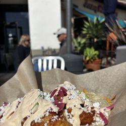 Fish taco and Baja shrimp taco