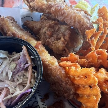 Bill's Bar & Burger - Fish & Chips with Sweet Potato Fries - Burgers Near Me - Pittsburgh, Pennsylvania