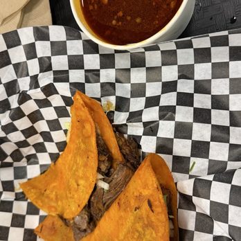 Rodeo 72 - Birria tacos with consume - Food Court Near Me - Whittier, California