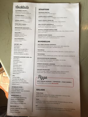 Menu photo 2 Budweiser Brickhouse Tavern Chicago, IL
