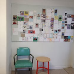 Tina J Studio - Beginnings of the sample wall