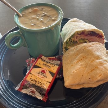 The Roasting House - Yum! Chicken wild rice soup/ cranberry turkey wrap! - Breakfast & Brunch Near Me - McGregor, Minnesota The Roasting House - Yum! Chicken wild rice soup/ cranberry turkey wrap! - Breakfast & Brunch Near Me - McGregor, Minnesota