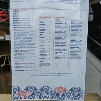 Cafe Sushi Shoten - Menu as of March 2024 - Japanese Near Me - Cambridge, Massachusetts