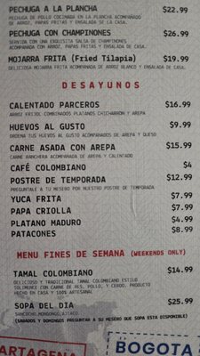 Menu photo 8 Los parceros Moreno Valley, CA
