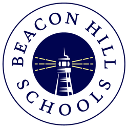 Lighthouse inside a navy circle with Beacon Hill Schools circling the image